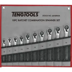 10 Piece Ratcheting Spanner Set (Handy Tool Roll)